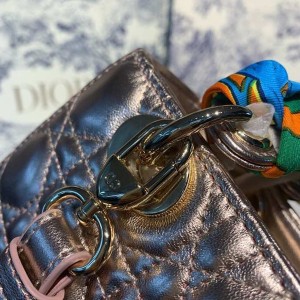 Christian Dior Lady Dior Bag 20cm Gold Hardware Lambskin Leather Spring/Summer 2020 Collection - Image 6