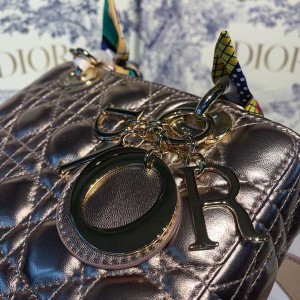 Christian Dior Lady Dior Bag 20cm Gold Hardware Lambskin Leather Spring/Summer 2020 Collection - Image 7