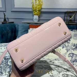Christian Dior Lady Dior Bag 20cm Gold Hardware Patent Leather Spring/Summer 2020 Collection - Image 3