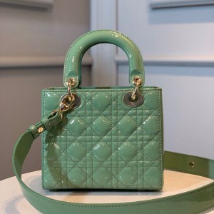 Christian Dior Lady Dior Bag 20cm Gold Hardware Patent Leather Spring/Summer 2020 Collection - Image 3