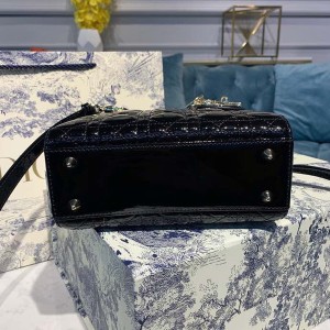 Christian Dior Lady Dior Bag 20cm Gold Hardware Patent Leather Spring/Summer 2020 Collection - Image 4
