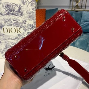 Christian Dior Lady Dior Bag 20cm Gold Hardware Patent Leather Spring/Summer 2020 Collection - Image 5