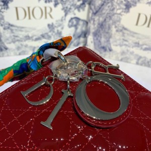 Christian Dior Lady Dior Bag 20cm Gold Hardware Patent Leather Spring/Summer 2020 Collection - Image 7
