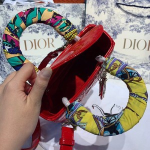 Christian Dior Lady Dior Bag 20cm Gold Hardware Patent Leather Spring/Summer 2020 Collection - Image 8