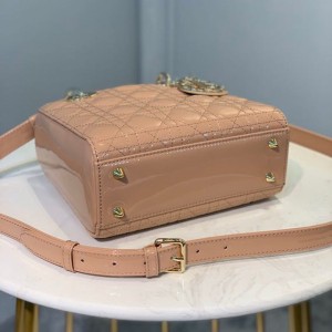 Christian Dior Lady Dior Bag 20cm Gold Hardware Patent Leather Spring/Summer 2020 Collection - Image 9