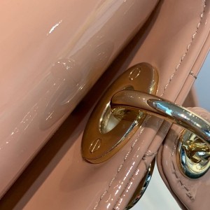 Christian Dior Lady Dior Bag 20cm Gold Hardware Patent Leather Spring/Summer 2020 Collection - Image 10