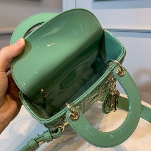 Christian Dior Lady Dior Bag 20cm Gold Hardware Patent Leather Spring/Summer 2020 Collection - Image 10