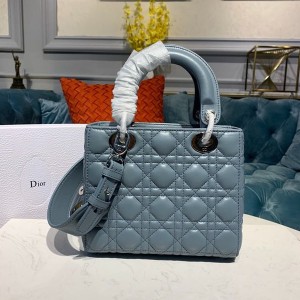 Christian Dior Lady Dior Bag 20cm Silver Hardware Lambskin Leather Spring/Summer 2020 Collection - Image 3