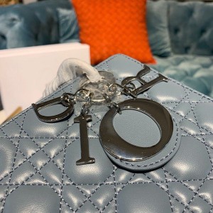 Christian Dior Lady Dior Bag 20cm Silver Hardware Lambskin Leather Spring/Summer 2020 Collection - Image 4