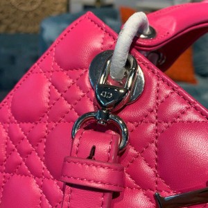 Christian Dior Lady Dior Bag 20cm Silver Hardware Lambskin Leather Spring/Summer 2020 Collection - Image 5