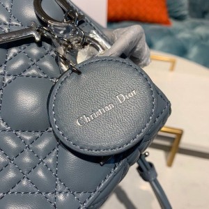 Christian Dior Lady Dior Bag 20cm Silver Hardware Lambskin Leather Spring/Summer 2020 Collection - Image 5