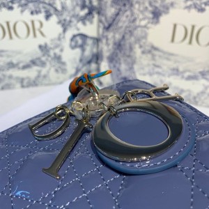 Christian Dior Lady Dior Bag 20cm Silver Hardware Patent Leather Spring/Summer 2020 Collection - Image 4
