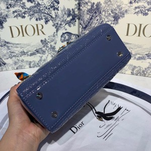 Christian Dior Lady Dior Bag 20cm Silver Hardware Patent Leather Spring/Summer 2020 Collection - Image 5