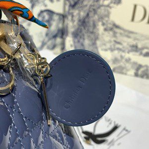 Christian Dior Lady Dior Bag 20cm Silver Hardware Patent Leather Spring/Summer 2020 Collection - Image 6