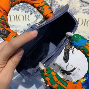 Christian Dior Lady Dior Bag 20cm Silver Hardware Patent Leather Spring/Summer 2020 Collection - Image 8