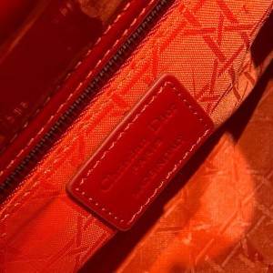 Christian Dior Lady Dior Bag 20cm Silver Hardware Patent Leather Spring/Summer 2020 Collection - Image 8
