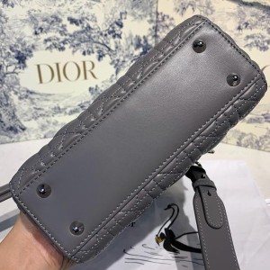 Christian Dior Lady Dior Bag 20cm Silver Hardware with Embellished Bag Strap Lambskin Leather Spring/Summer 2020 Collection - Image 5