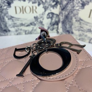 Christian Dior Lady Dior Bag 20cm Silver Hardware with Embellished Bag Strap Lambskin Leather Spring/Summer 2020 Collection - Image 6