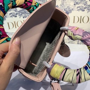 Christian Dior Lady Dior Bag 20cm Silver Hardware with Embellished Bag Strap Lambskin Leather Spring/Summer 2020 Collection - Image 8