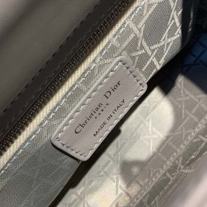Christian Dior Lady Dior Bag 20cm Silver Hardware with Embellished Bag Strap Lambskin Leather Spring/Summer 2020 Collection - Image 9