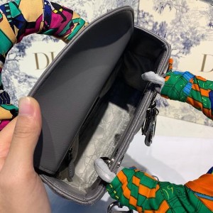 Christian Dior Lady Dior Bag 20cm Silver Hardware with Embellished Bag Strap Lambskin Leather Spring/Summer 2020 Collection - Image 9
