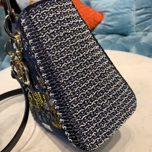 Christian Dior Lady Dior Bag 24cm Embroidered "L'Etoile" Gold Hardware Lambskin Leather Spring/Summer 2020 Collection - Image 6