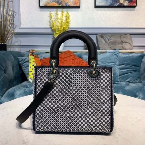 Christian Dior Lady Dior Bag 24cm Embroidered "La Force" Gold Hardware Lambskin Leather Spring/Summer 2020 Collection - Image 3