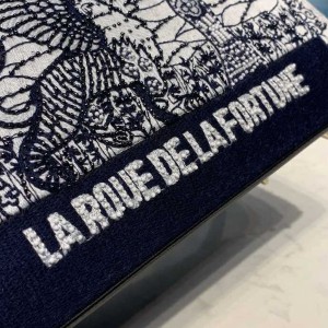 Christian Dior Lady Dior Bag 24cm Embroidered "La Roue La Fortune" Gold Hardware Lambskin Leather Spring/Summer 2020 Collection - Image 6