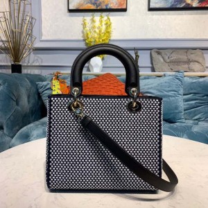 Christian Dior Lady Dior Bag 24cm Embroidered "Le Soleil"" Gold Hardware Lambskin Leather Spring/Summer 2020 Collection - Image 3