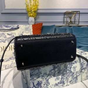 Christian Dior Lady Dior Bag 24cm Gold Hardware Embroidered Lambskin Leather Spring/Summer 2020 Collection - Image 3