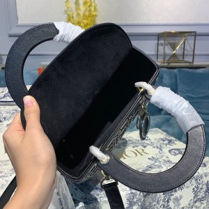 Christian Dior Lady Dior Bag 24cm Gold Hardware Embroidered Lambskin Leather Spring/Summer 2020 Collection - Image 9
