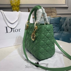 Christian Dior Lady Dior Bag 24cm Gold Hardware Lambskin Leather Spring/Summer 2020 Collection - Image 3