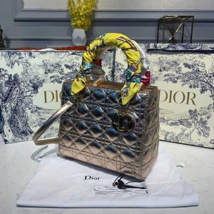 Christian Dior Lady Dior Bag 24cm Gold Hardware Lambskin Leather Spring/Summer 2020 Collection - Image 3