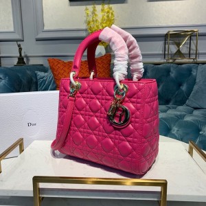 Christian Dior Lady Dior Bag 24cm Gold Hardware Lambskin Leather Spring/Summer 2020 Collection - Image 4