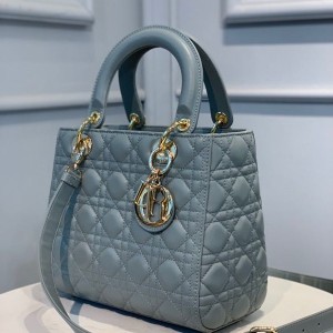Christian Dior Lady Dior Bag 24cm Gold Hardware Lambskin Leather Spring/Summer 2020 Collection - Image 4