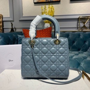 Christian Dior Lady Dior Bag 24cm Gold Hardware Lambskin Leather Spring/Summer 2020 Collection - Image 4