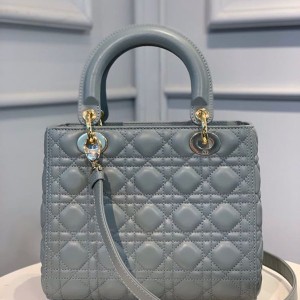 Christian Dior Lady Dior Bag 24cm Gold Hardware Lambskin Leather Spring/Summer 2020 Collection - Image 5