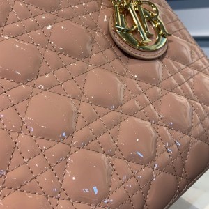Christian Dior Lady Dior Bag 24cm Gold Hardware Lambskin Leather Spring/Summer 2020 Collection - Image 6