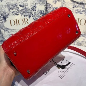 Christian Dior Lady Dior Bag 24cm Gold Hardware Patent Leather Spring/Summer 2020 Collection - Image 4