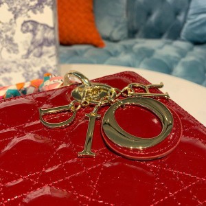Christian Dior Lady Dior Bag 24cm Gold Hardware Patent Leather Spring/Summer 2020 Collection - Image 5