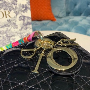 Christian Dior Lady Dior Bag 24cm Gold Hardware Patent Leather Spring/Summer 2020 Collection - Image 6