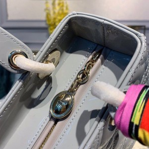 Christian Dior Lady Dior Bag 24cm Gold Hardware Patent Leather Spring/Summer 2020 Collection - Image 6