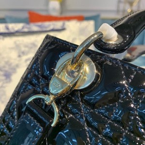 Christian Dior Lady Dior Bag 24cm Gold Hardware Patent Leather Spring/Summer 2020 Collection - Image 7