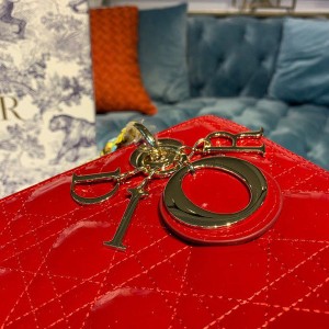 Christian Dior Lady Dior Bag 24cm Gold Hardware Patent Leather Spring/Summer 2020 Collection - Image 8