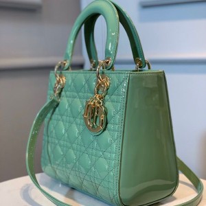 Christian Dior Lady Dior Bag 24cm Gold Hardware Patent Leather Spring/Summer 2020 Collection - Image 8