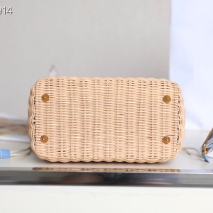 Christian Dior Lady Dior Bag 24cm M0565 Light Blue Dior Oblique Jacquard Embroidery Canvas Fall/Winter 2022 Collection - Image 5