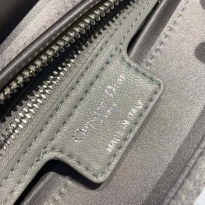 Christian Dior Lady Dior Bag 24cm Silver Hardware Bead Embroidered Satin/Lambskin Leather Spring/Summer 2020 Collection - Image 9