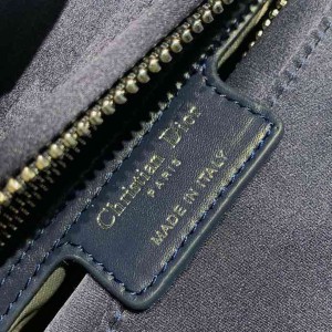 Christian Dior Lady Dior Bag 24cm Silver Hardware Bead Embroidered Satin/Lambskin Leather Spring/Summer 2020 Collection - Image 9