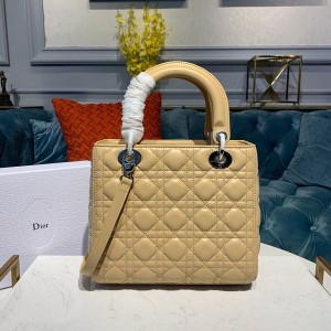 Christian Dior Lady Dior Bag 24cm Silver Hardware Lambskin Leather Spring/Summer 2020 Collection - Image 3