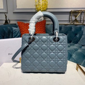 Christian Dior Lady Dior Bag 24cm Silver Hardware Lambskin Leather Spring/Summer 2020 Collection - Image 3